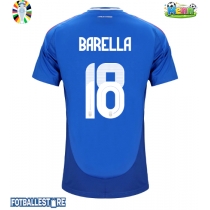 Italia Nicolo Barella #18 Hjemmedrakt EM 2024 Kortermet